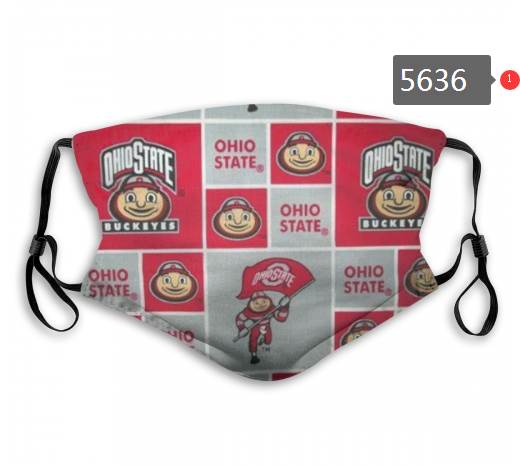 2020 NCAA Ohio State Buckeyes #4 Dust mask with filter->ncaa dust mask->Sports Accessory